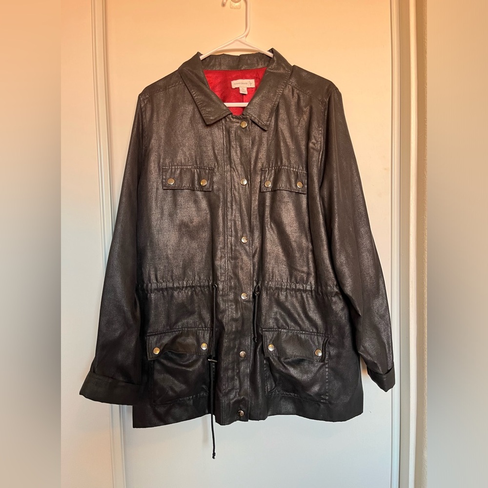 Women's‎ Susan Graver Black Lightweight Jacket Size XL